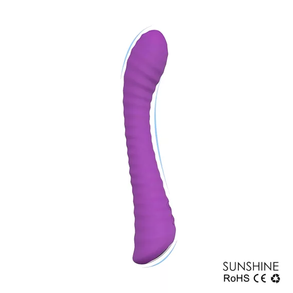 Sex HD Sunshine - rechargeable, ribbed G-spot vibrator (purple)