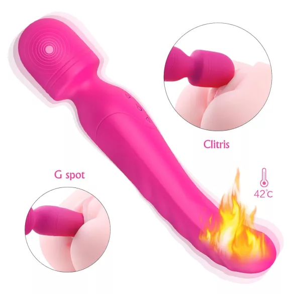 Iris HD - Dual Motor Warming Vibrator Massager (Pink)