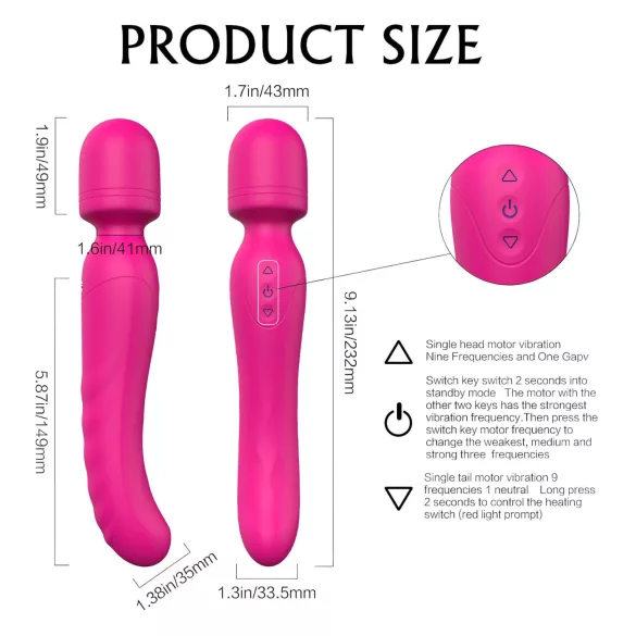 Iris HD - Dual Motor Warming Vibrator Massager (Pink)