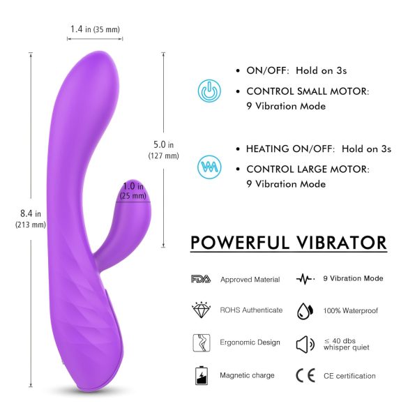 Sex HD Muses - Rechargeable Waterproof Vibrator (Purple)