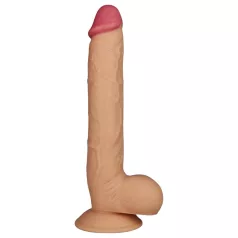   Lovetoy King-Sized - suction-cup, lifelike dildo with balls - 25cm (natural)