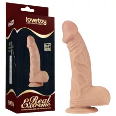   Lovetoy Real Extreme - suction cup dildo - 23 cm (flesh‑coloured)