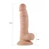 Real Extreme - suction cup G-spot dildo with balls - 19 cm (flesh)
