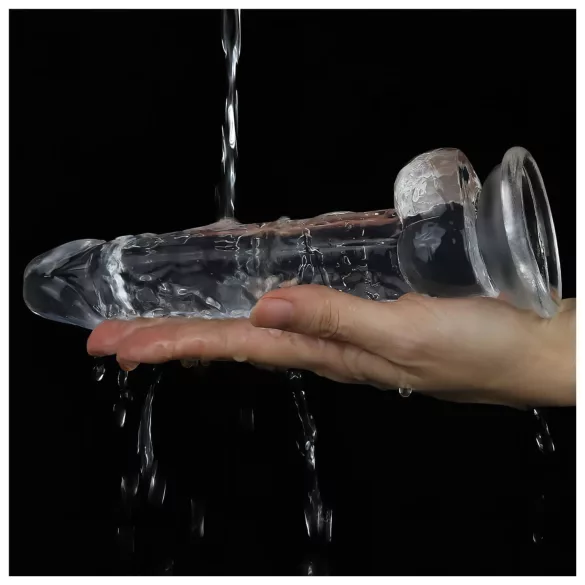Lovetoy Flawless Clear - suction cup dildo - 19 cm (transparent)