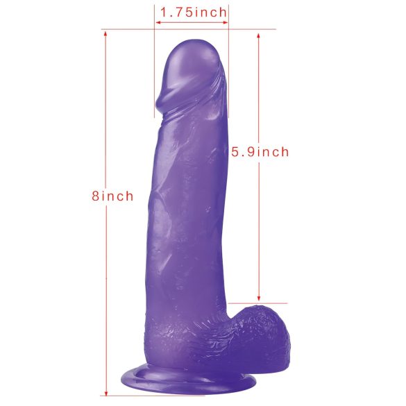 Lovetoy Jelly Studs - Suction Cup Dildo - 20cm (Purple)