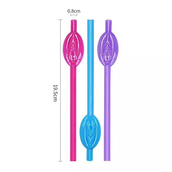 Lovetoy - Pussy Straw (Pink-Blue-Purple)