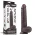 Lovetoy Sliding-Skin Dual-Layer Suction Cup Dildo - 9 Inches (Brown)