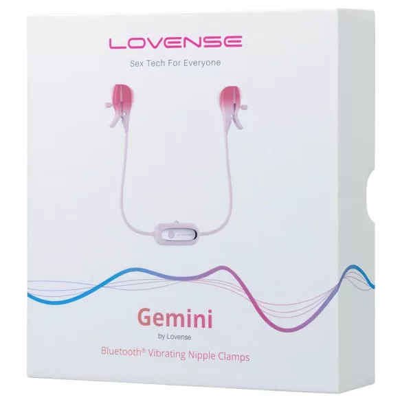 Lovense Gemini - App-controlled vibrating nipple clamps (pink)
