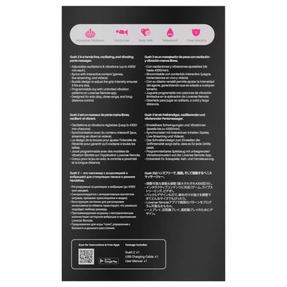 LOVENSE Gush 2 - glans vibrator (turquoise)