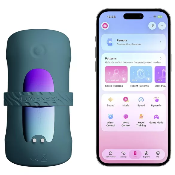 Lovense Gush 2 - App-controlled glans vibrator (turquoise)