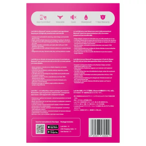 LOVENSE Lush Mini - smart vibrating love egg (pink)