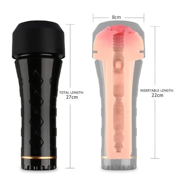 Tracy's Dog Cup - Realistic Male Masturbator (Black-Natural)