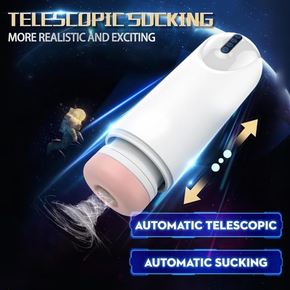 Leopard - Up-and-Down Vibrating Stroker (White)