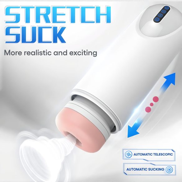 Leopard - Up-and-Down Vibrating Stroker (White)