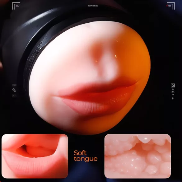 Leopard - mouth and artificial vagina penis vibrator (natural)