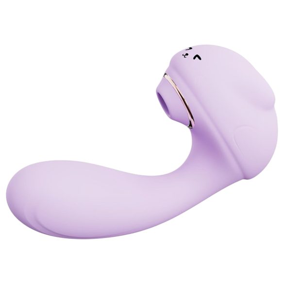 Leopard - Suction & Vibrating Massager (Purple)