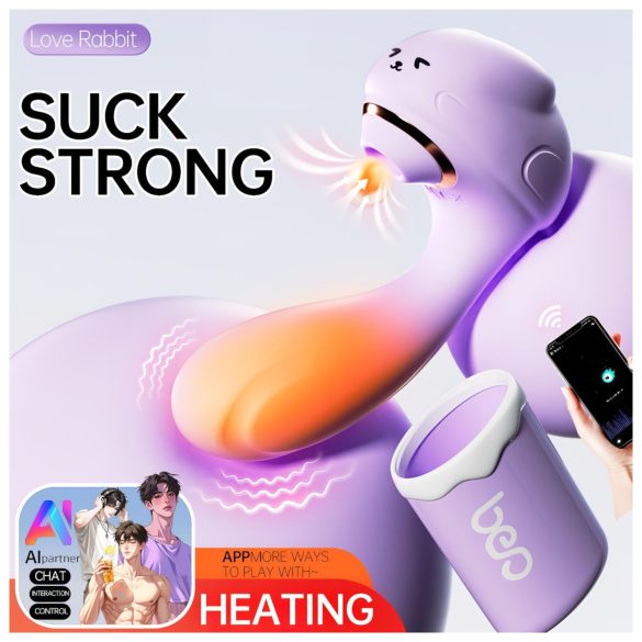 Leopard - Suction & Vibrating Massager (Purple)