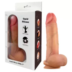   FeelSkin - ultra-realistic dildo with balls - natural (18.5 cm)