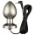 DG-LAB Matte Steel - bipolar steel electro anal plug (silver)