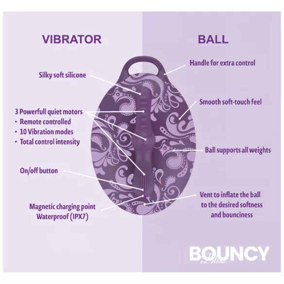 Bouncy Bliss Classic - Inflatable Pillow Vibrator (Purple)