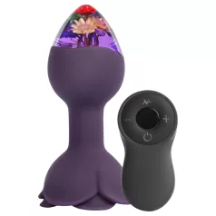 LOVISS Flower - remote‑controlled anal vibrator (purple)
