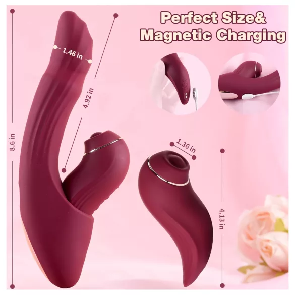 Vibeconnect - 2in1 G-Spot & Clitoris Vibrator (Red)