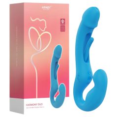  Honey Play Box Harmony Duo - Smart Strap-On Tongue Vibrator (Blue)