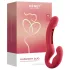 Honey Play Box Harmony Duo - App-controlled strap-on licking vibrator (red)
