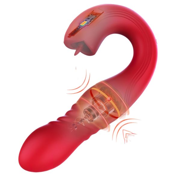Honey Play Box Joi Thrust 2 - Smart Thrusting, Licking Vibrator (Red)