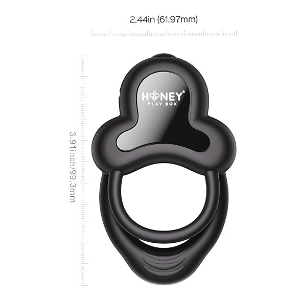 Honey Play Box Anello - Smart Vibrating Ring for Men (Black)