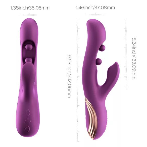 Honey Play Box Gem - App-controlled beaded G-spot and clitoral vibrator (purple)