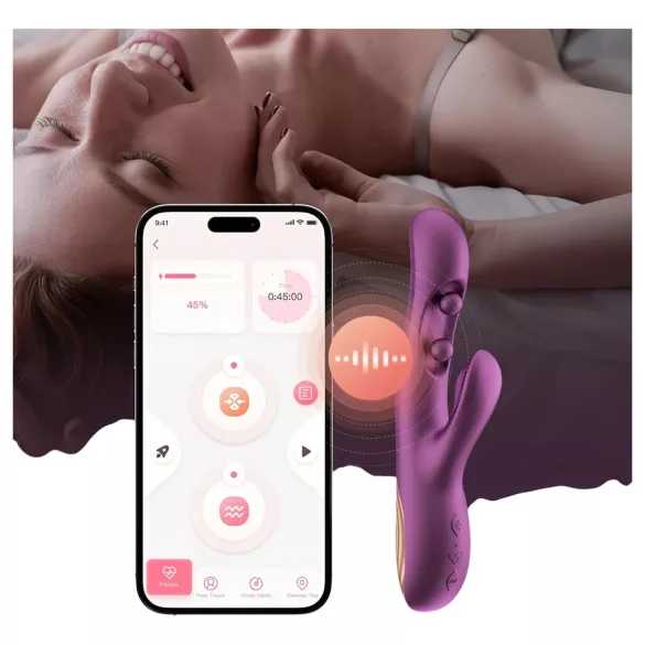 Honey Play Box Gem - App-controlled beaded G-spot and clitoral vibrator (purple)