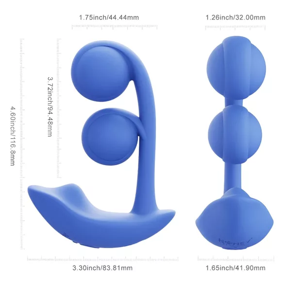 Honey Play Box Melody - App-controlled beaded 2‑in‑1 vibrator (blue)