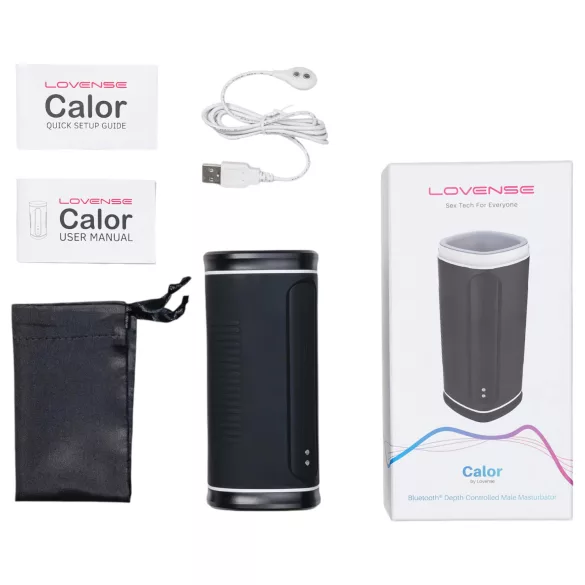 Lovense Calor - App-controlled warming masturbator for men (black)
