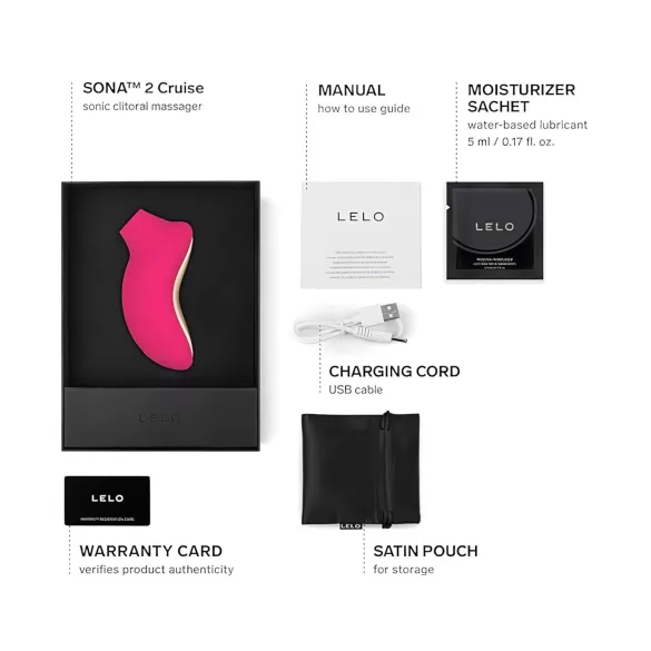 LELO Sona 2 Cruise - Sonic Wave Clitoral Stimulator (Cherry)