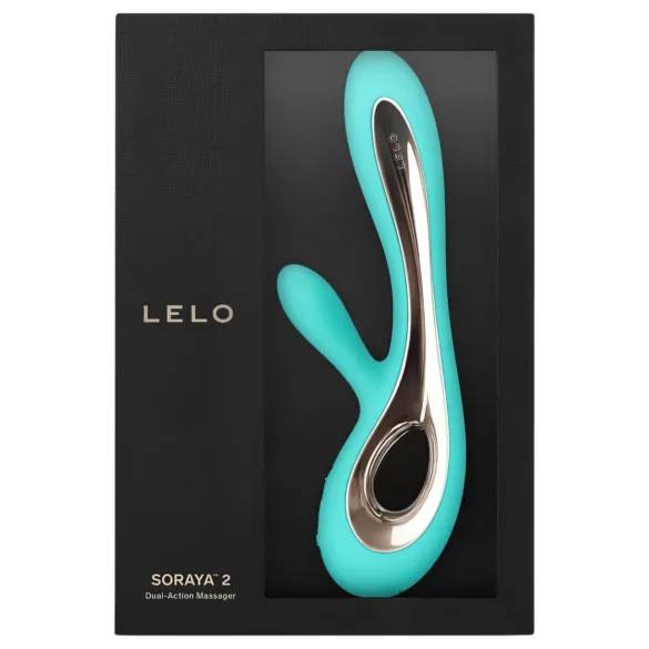 LELO Soraya 2 - Turquoise Waterproof Vibrator with Clitoral Arm