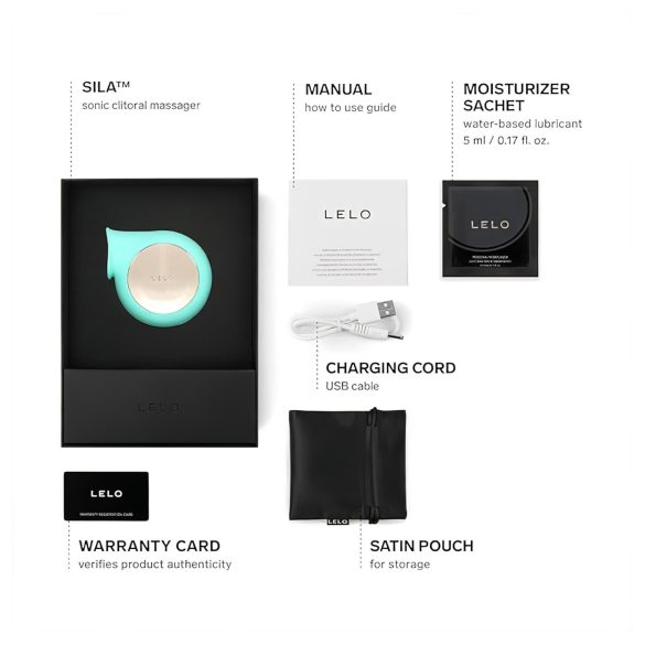 LELO Sila - Turquoise Waterproof Sonic Wave Clitoral Vibrator