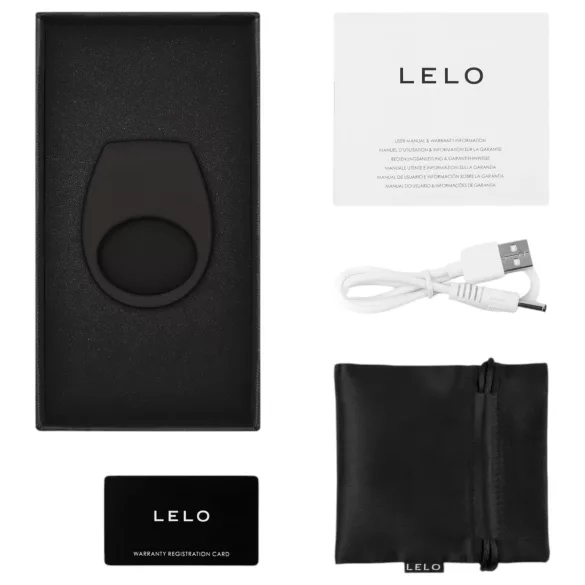 LELO Tor 3 - App-controlled vibrating penis ring for men (black)
