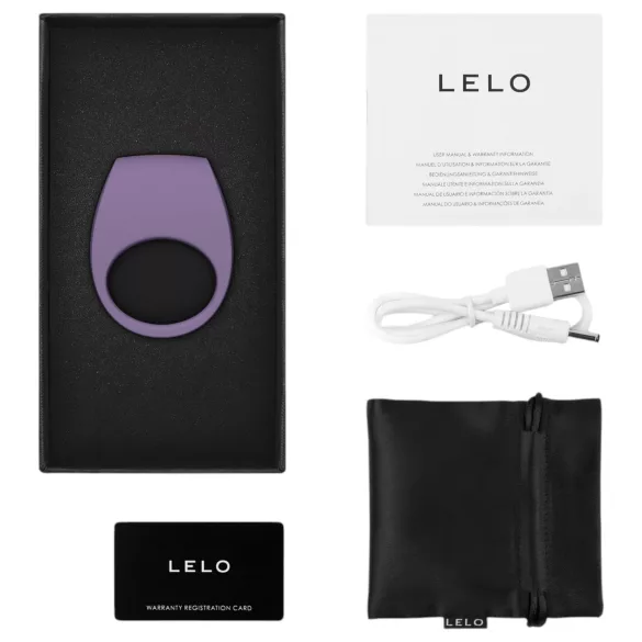 LELO Tor 3 - App-controlled vibrating penis ring for men (purple)
