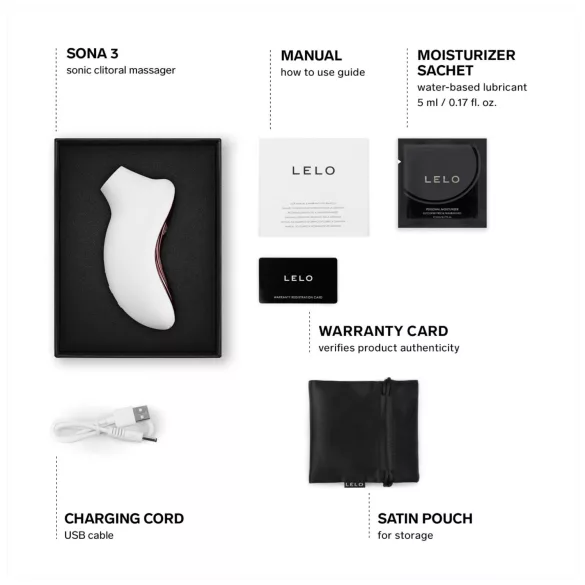 LELO Sona 3 - Sonic Wave Clitoral Stimulator (White)