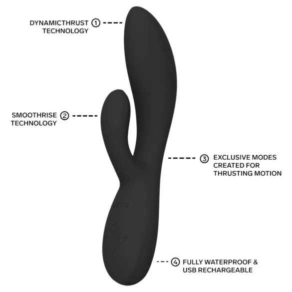 LELO - INA Thrust thrusting rabbit vibrator (black)