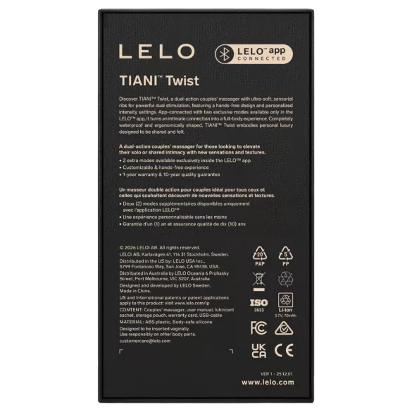 LELO Tiani Twist - smart couples’ vibrator (purple)