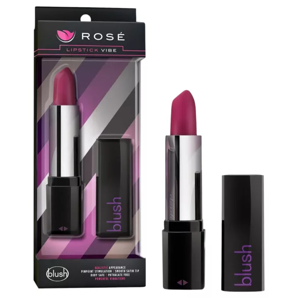 Blush Lipstick Rosé - lipstick vibrator (black-pink)