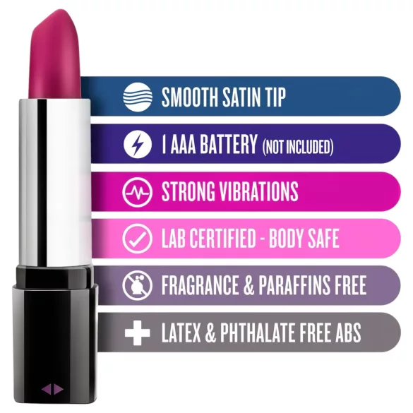 Blush Lipstick Rosé - lipstick vibrator (black-pink)