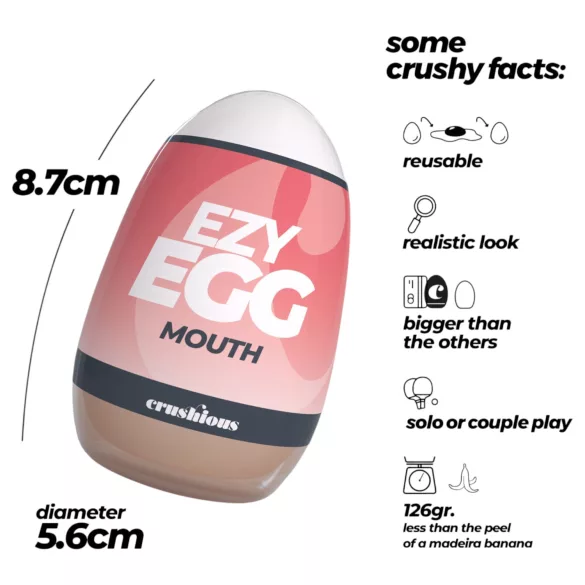 Crushious Ezy Egg Mouth - masturbator egg (flesh-coloured)