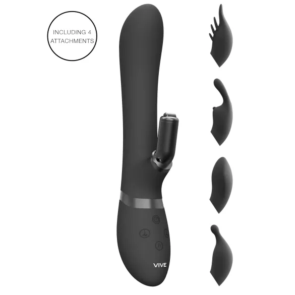 Vive Chou - 4-in-1 Clitoral Vibrator with Flexible Arm (Black)