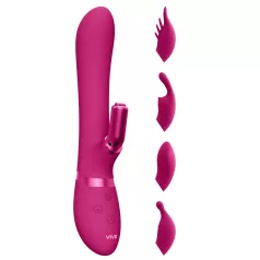   Vive Chou - Rechargeable, Interchangeable Head Clitoral Vibrator (Pink)