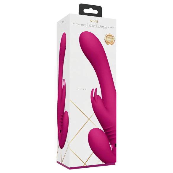 Vive Suki – Strap-On Vibrator (Pink, Harness-Free)