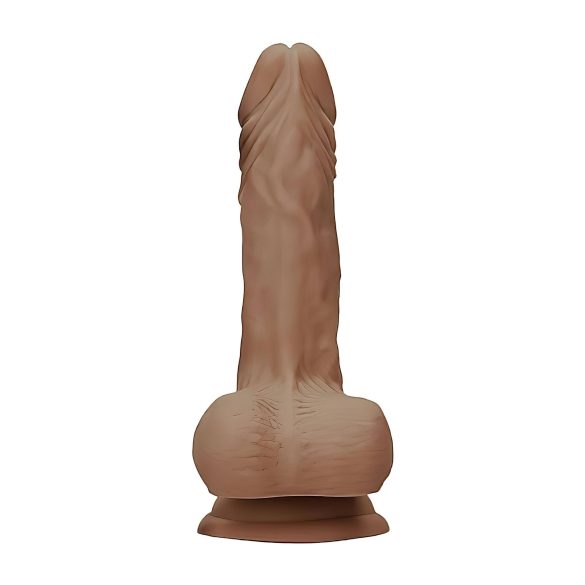 RealRock 7" Lifelike Dildo with Balls - Dark Natural
