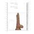 RealRock 7" Lifelike Dildo with Balls - Dark Natural